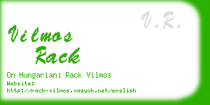 vilmos rack business card